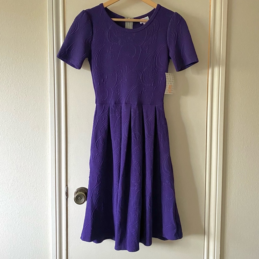 Purple Lularoe Amelia Dress